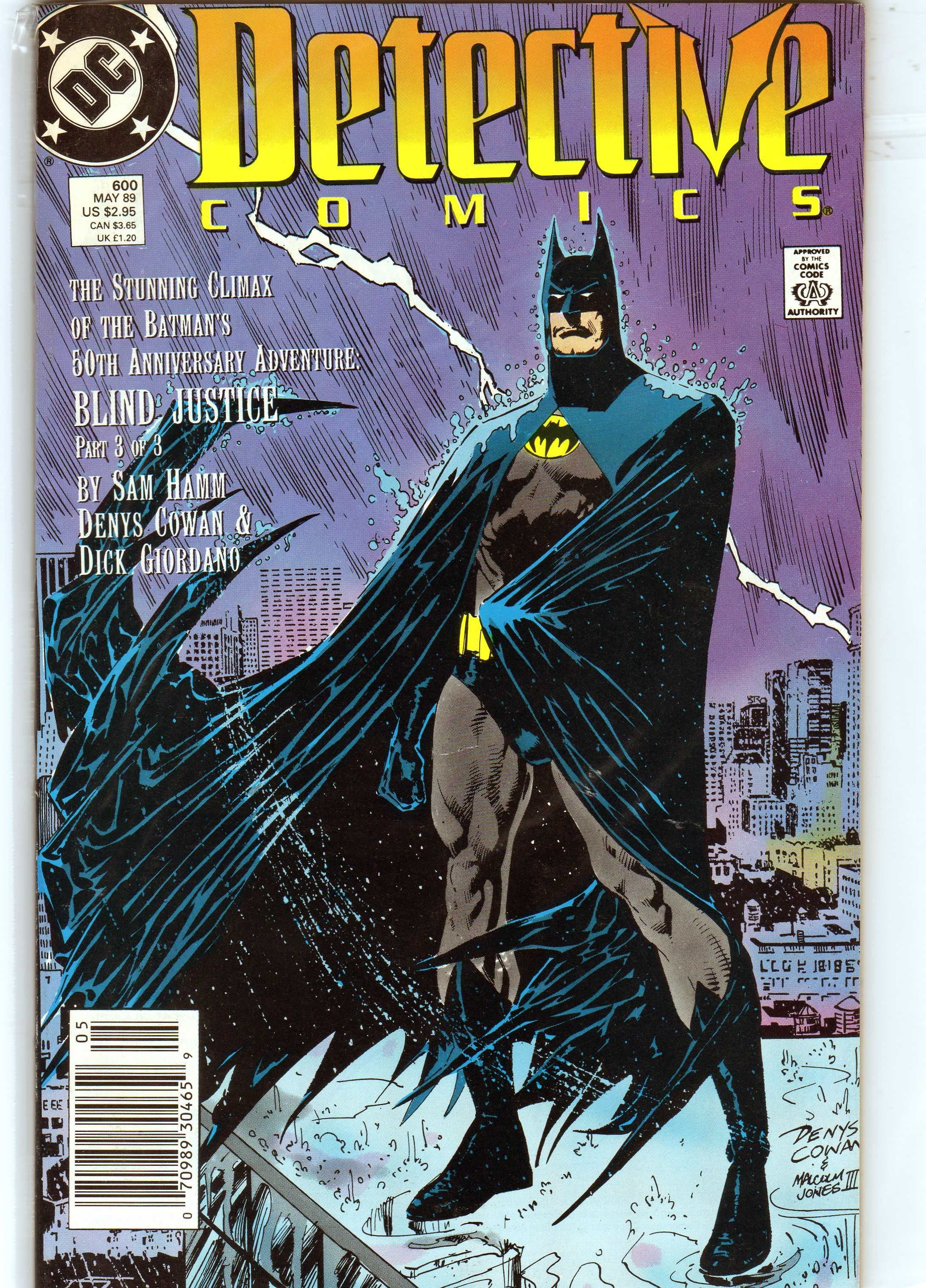 Detective Comics #600 Blind Justice  DC Comics 1989
