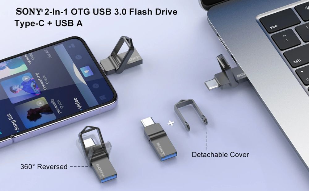 Флашка SONY 2TB с два накрайника
