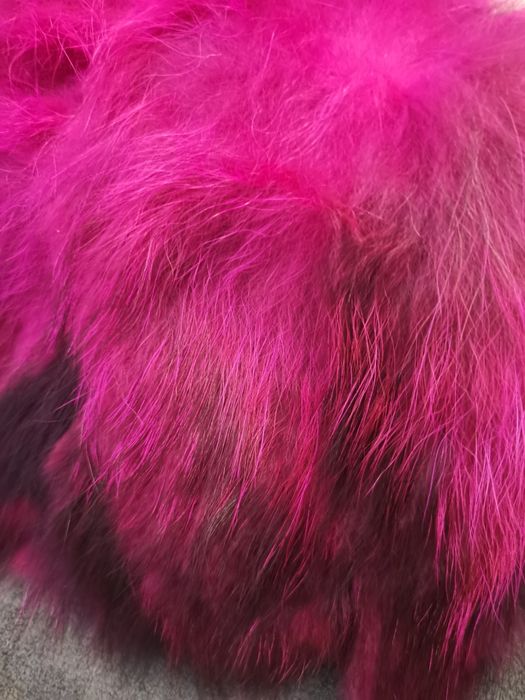 Елек с естествена козина. от лисича кожа пухкав