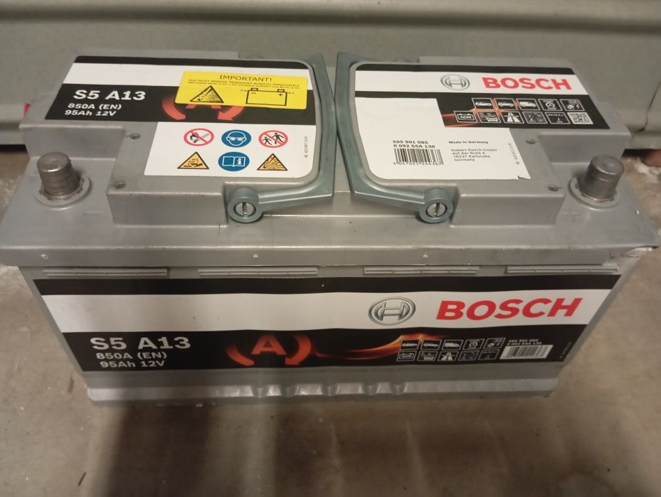 Baterie auto Bosch 95 amperi Agm cu start stop import Germania