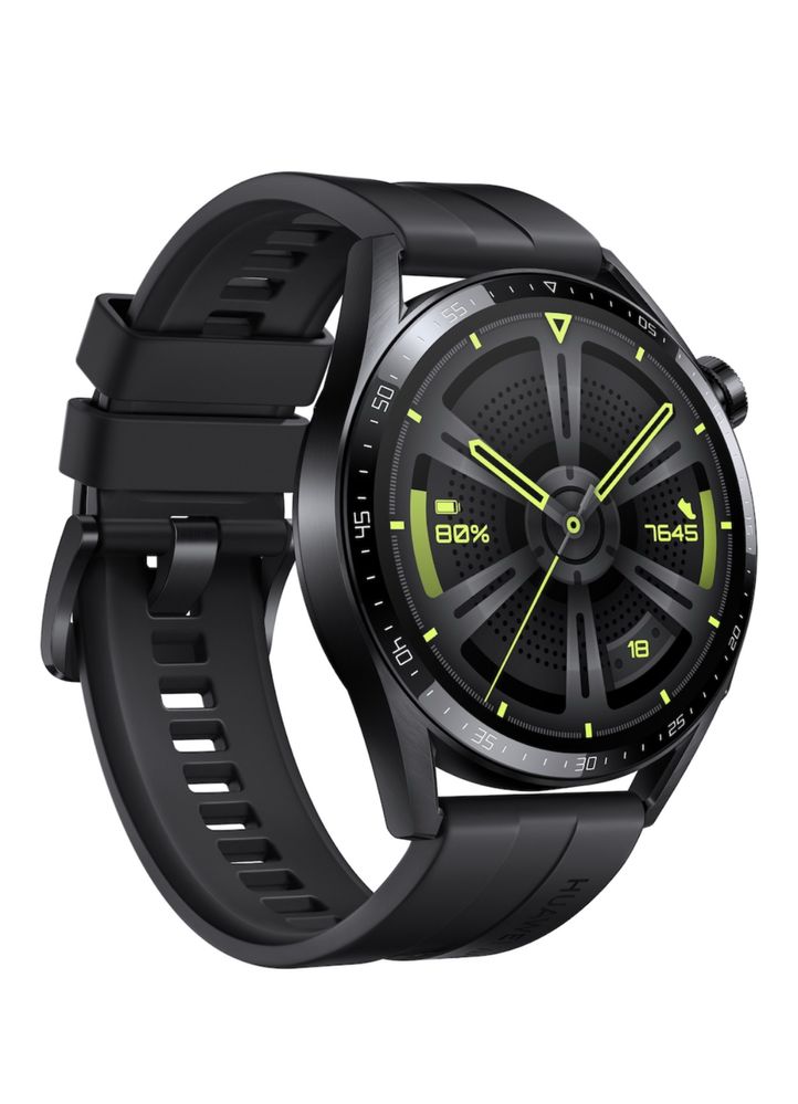 Смарт часовник Huawei Watch GT3, 46 mm, Fluoroelastomer Strap, Black