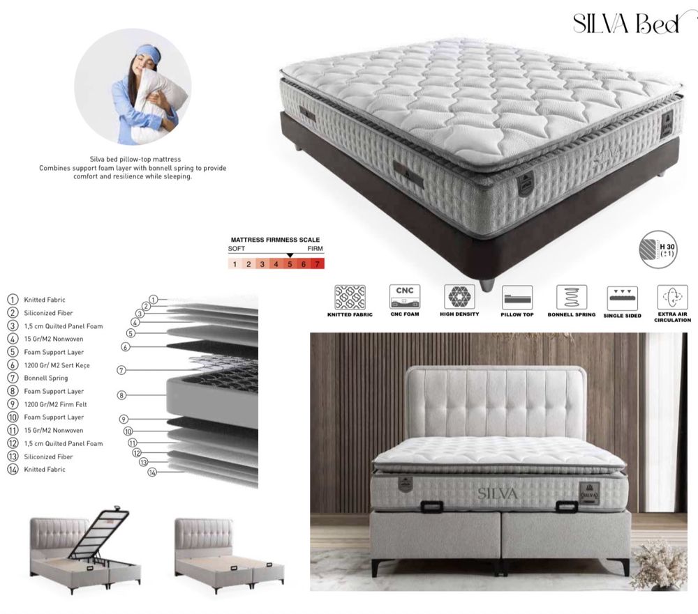 Тапицирана спалня Silva Bed - London 030