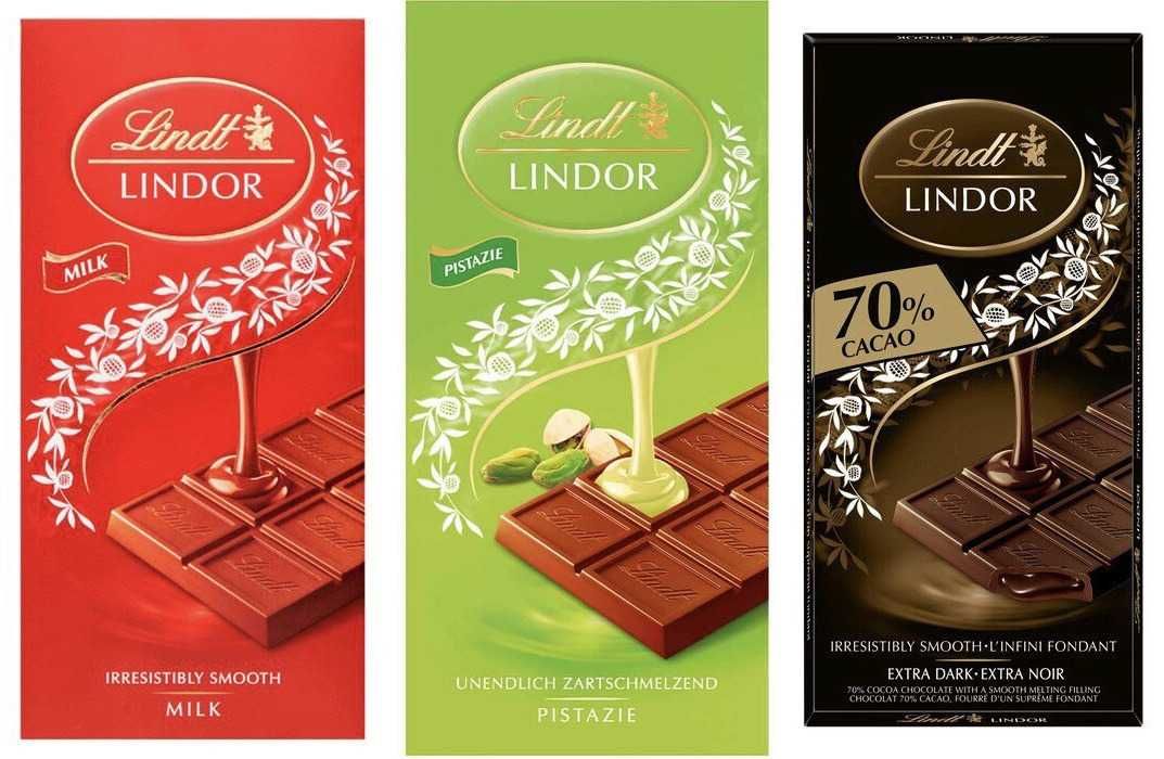 шоколад LINDT млечен/70% какао/шамфъстък 100гр внос ИТАЛИЯ видове