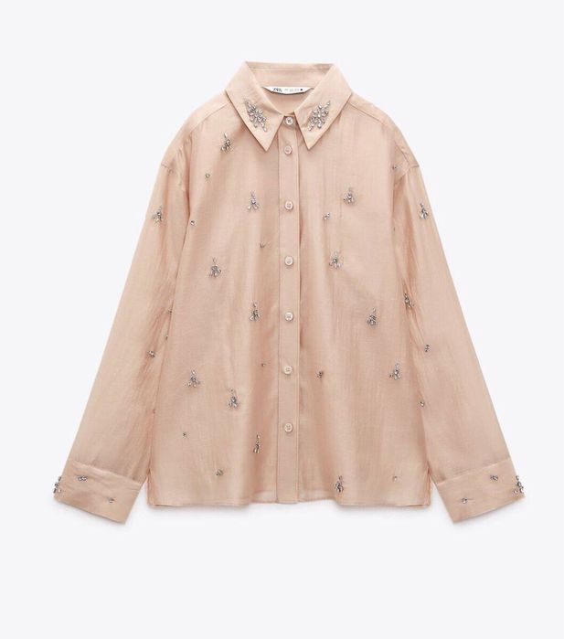 Рубашка Zara  с камушками