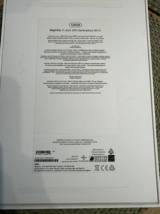 Apple Ipad Pro 11 4th Generation M2 128GB Wifi