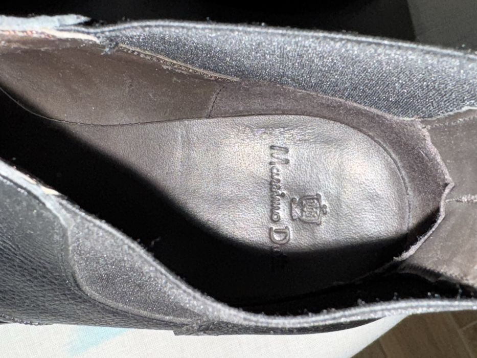 Мъжки черни боти Massimo Dutti 42номер от естествена кожа