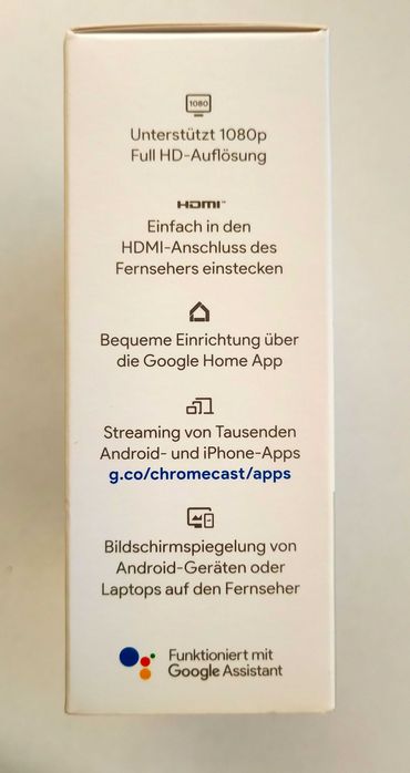 Оригинален Chromecast 3 + адаптор за мрежови кабел RJ45