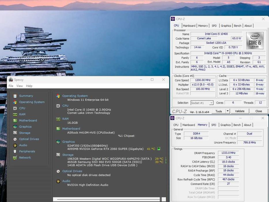 Unitate PC Intel Core i5 10400+16Gb DDR4+nVidia RTX 2060 Super 8Gb