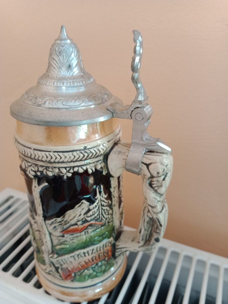 Halbă de bere ceramică vintage Germania