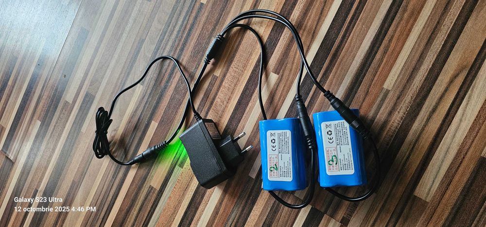 Kit 2 acumulatori + incarcator navomodel/barcuta nadit, 7,4V, 12000mAh