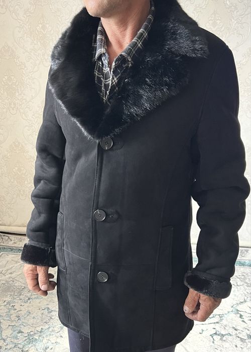 Продам дублёнка мужская б/у с норковым воротником