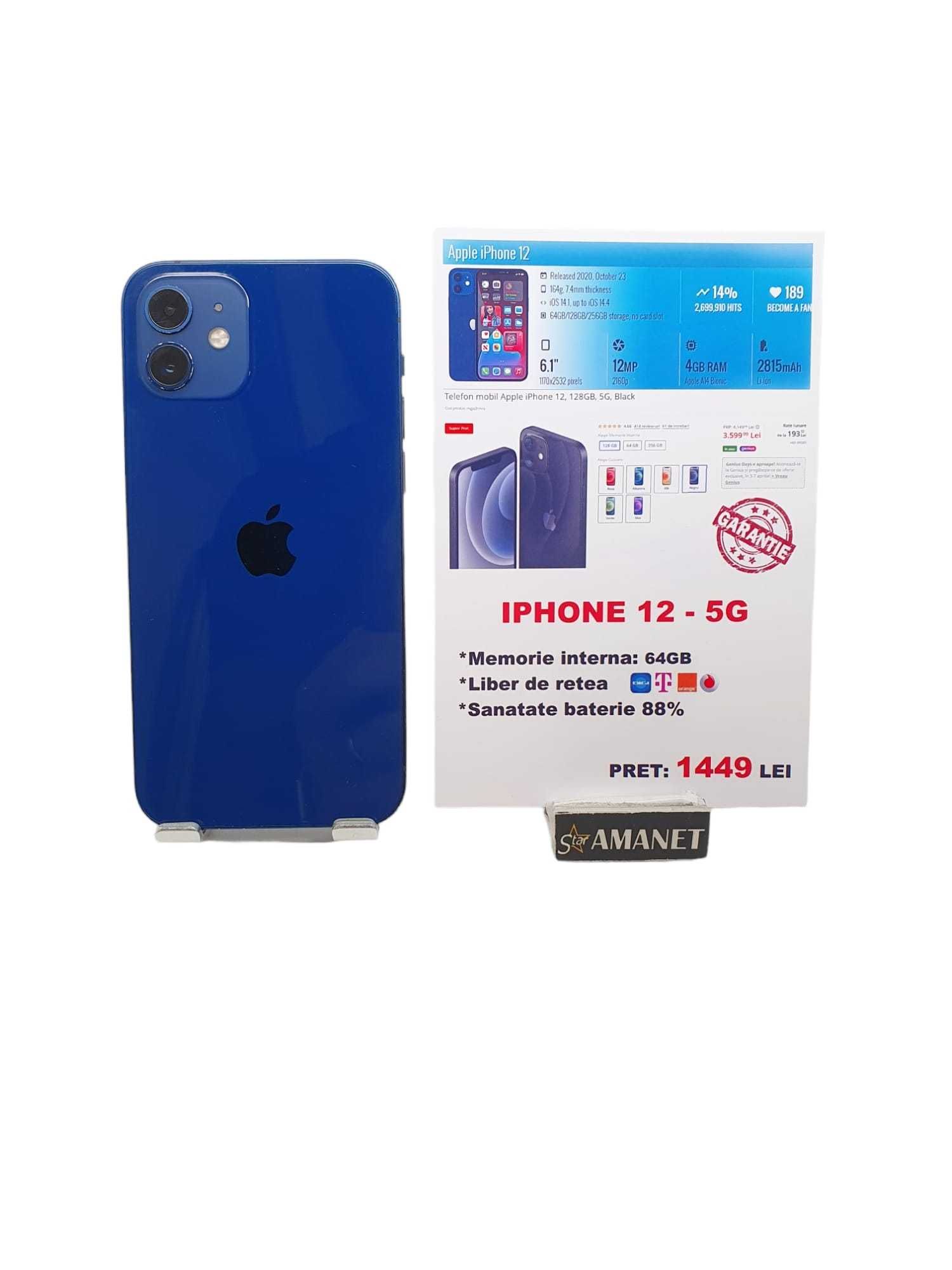 ***STAR***Amanet: Iphone 12 5G - GARANTIE!!!