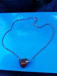 48 Lant argint 925 italy cu pandantiv carnelian natural