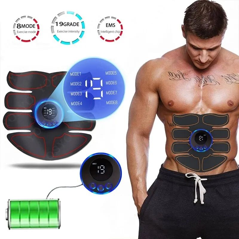 Aparat abdomen electrostimulare EMS exerciții brate picioare abdomen