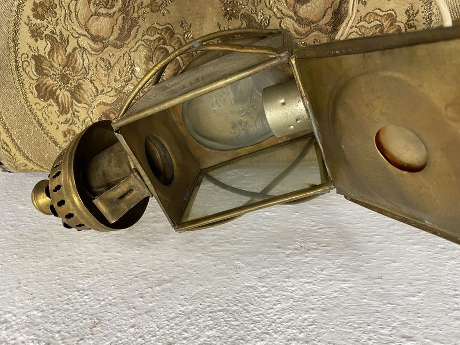 Месингов фенер от файтон или ретро автомобил