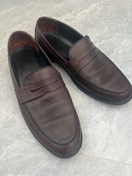Кожанные мужские лоферы