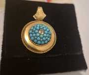 Pandantiv Vintage Turquoise 24k
