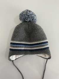 шапка теплая вязанная для малыша от 1 года до 3 лет  цена 1200