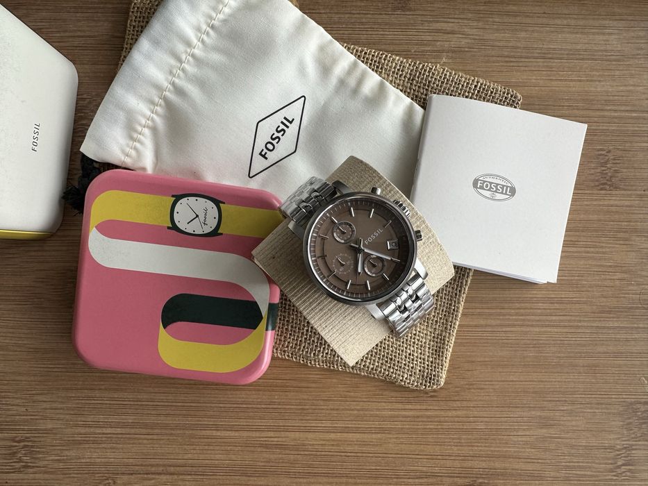 Ceas Fossil Boyfriend nou Es3747 pachet complet