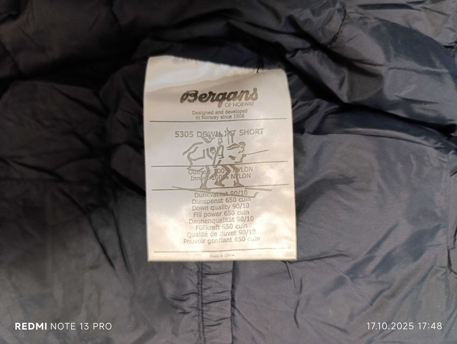 Bergans of norway 5305 Short''оригинално мъжко зимно пухено яке Л разм