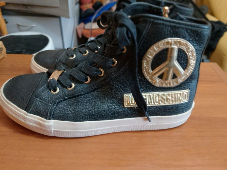 Елегантни  спортни боти LOVEMOSCHINO  естeствена кожа