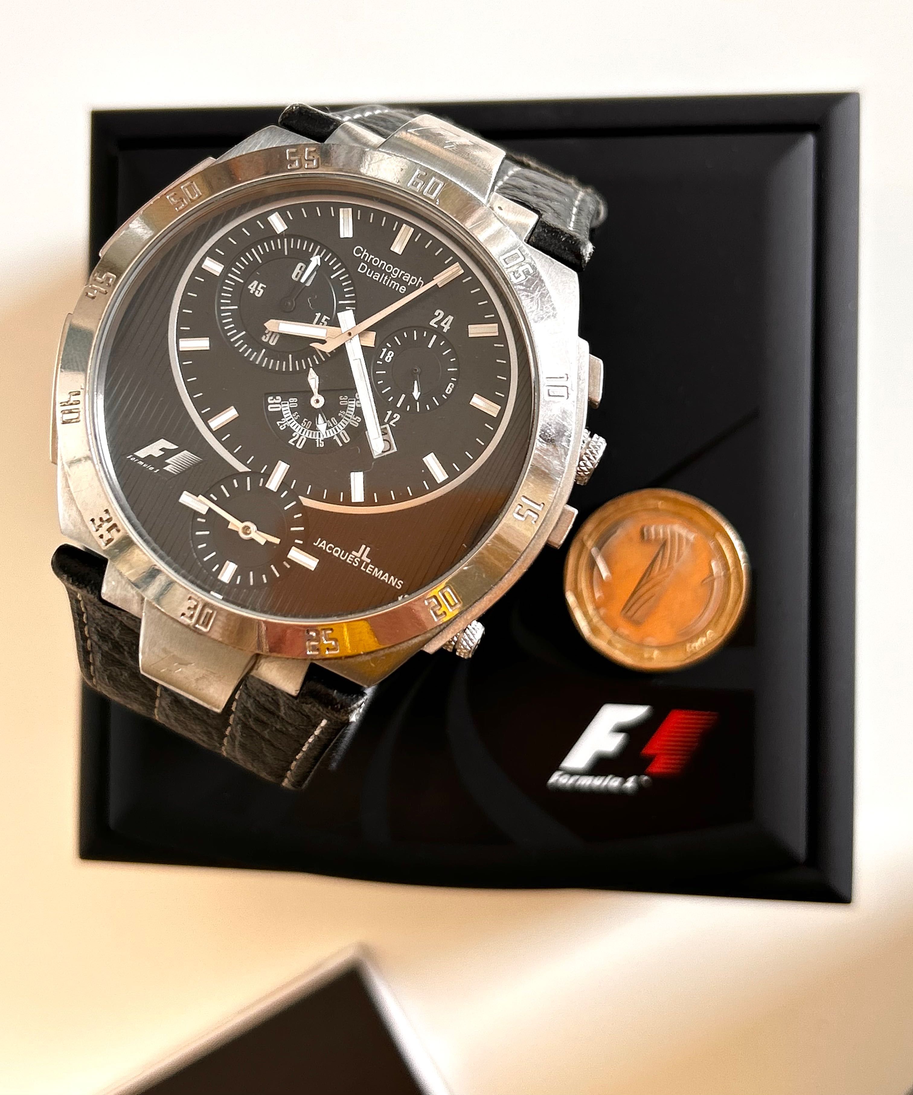 Jacques Lemans Sport F1 F5041 черен спортно елегантен мъжки часовник