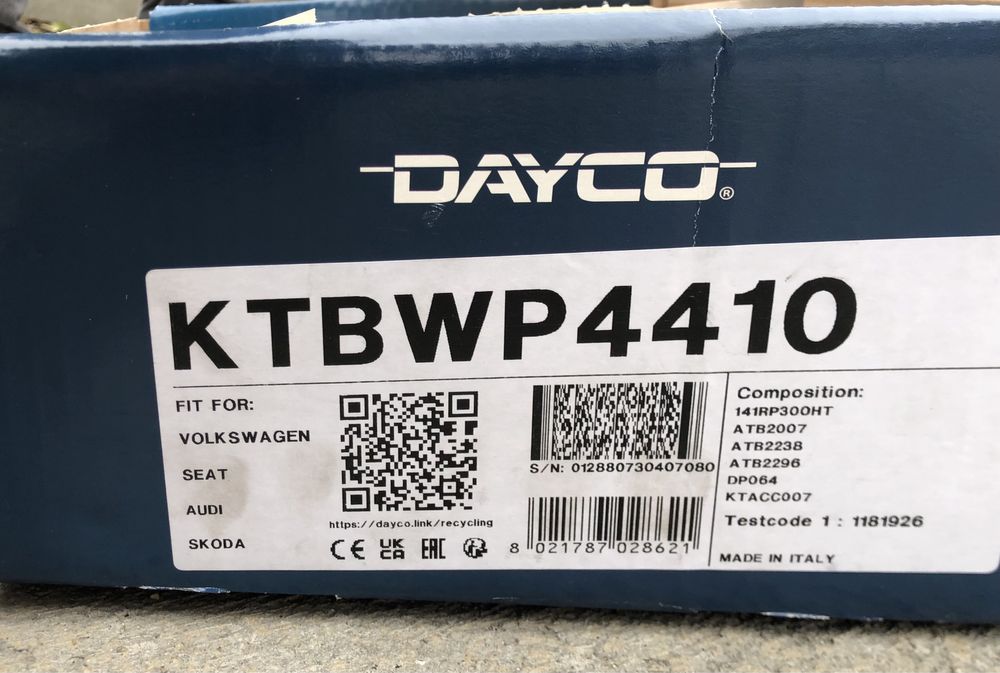 Ангренажен комплект за Ауди а4 б7, Ауди а3 8п, Ауди а6 ц6, Голф 5