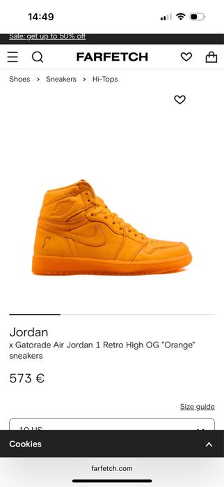 Air Jordan 1 Retro High OG Gatorade – Orange Peel (ediție limitată)