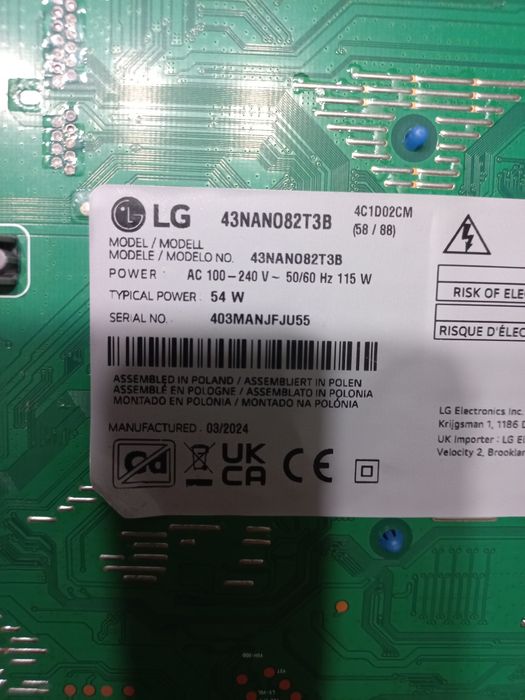 Placa sursa boxe Lg 43NANO82T3B