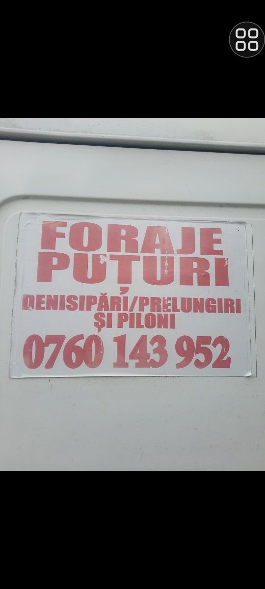 Foraje puțuri apa prelungiri denisipări și piloni