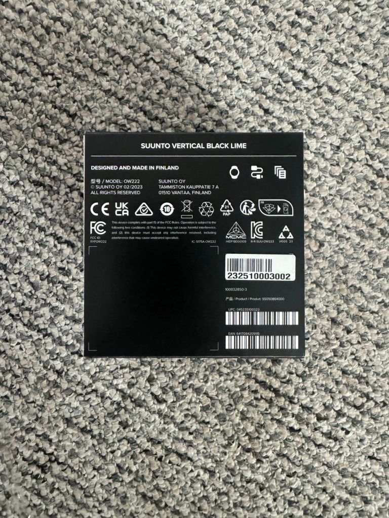 Smartwatch Sunto Vertical Black Lime+spark