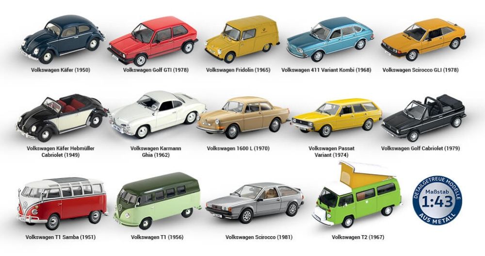 VOLKSWAGEN Collection - мащаб 1:43 на ДеАгостини моделите са нови в PV