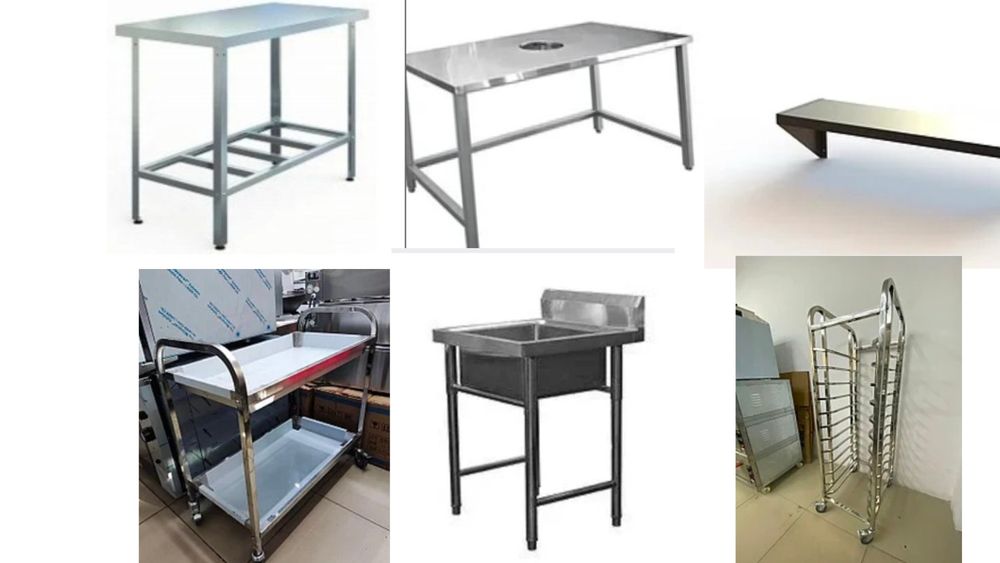 Стол Разделочный Производственный Металлический Из Нержавеющей Стали
