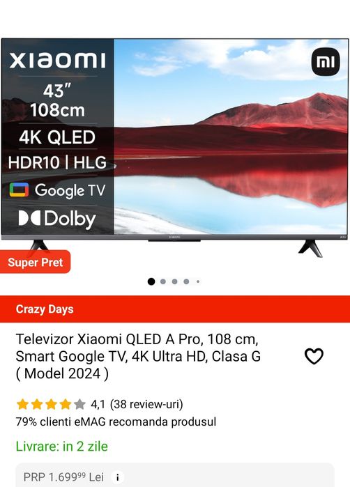TV Smart Xiaomi 108 cm