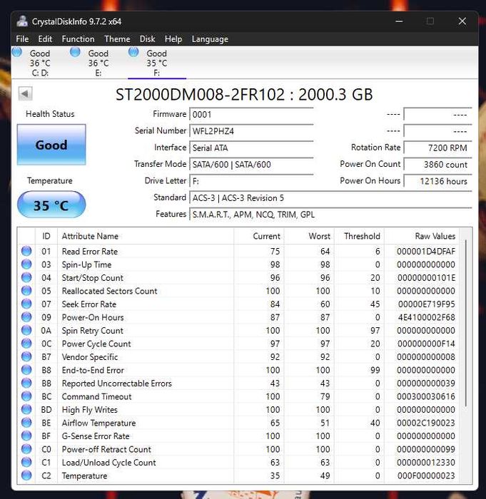 HDD Seagate Barracuda, 2TB, 7200rpm, 256MB cache