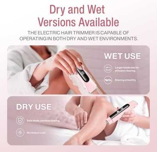 Нова Електрическа самобръсначка за жени мокро/сухо бръснене, LED екран