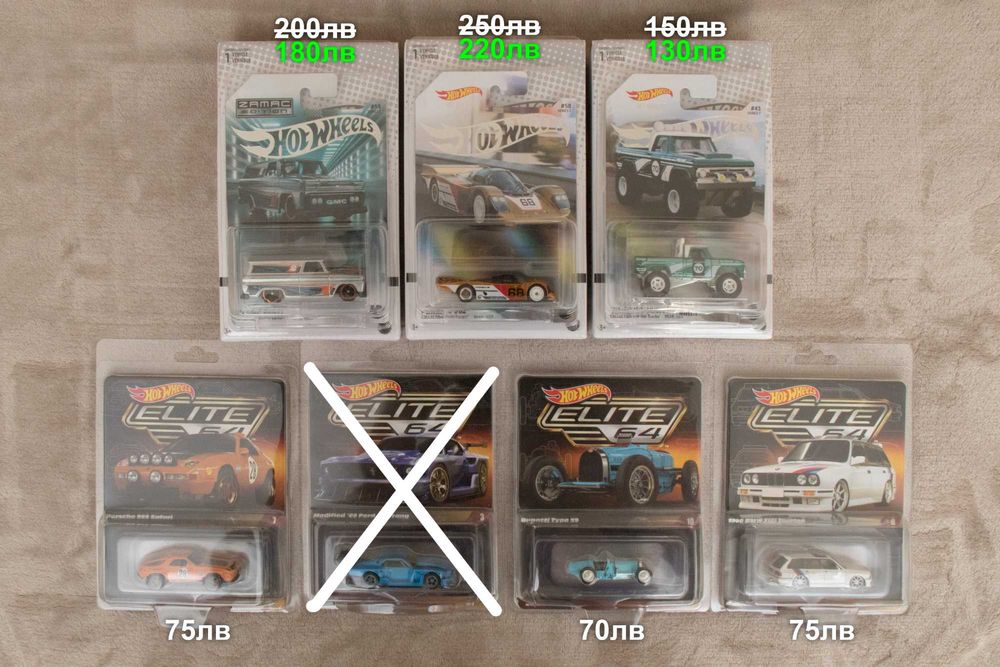 Hot Wheels колекционерски колички RLC, NFT, Elite64