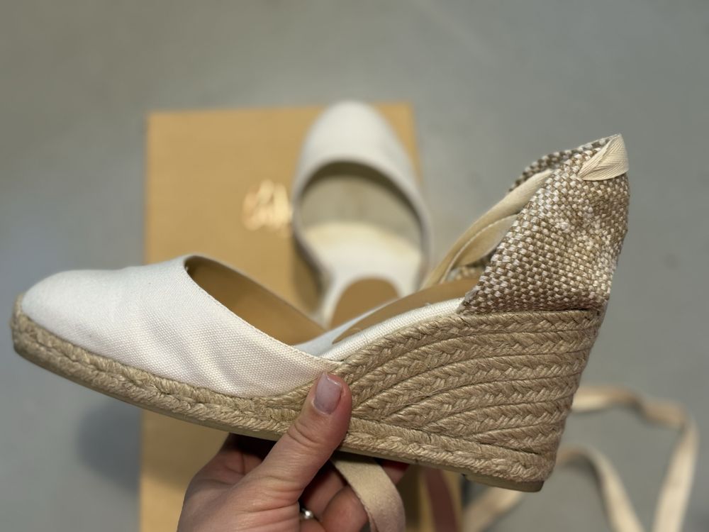 Espadrile Castaner albe, 40