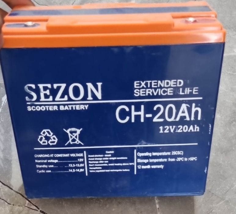 Akkumlator , sukuter uchun, 12v 20a