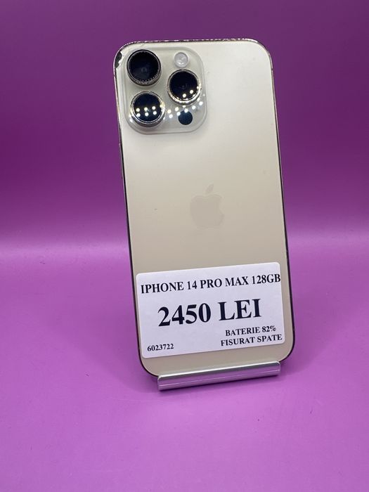 Iphone 14 Pro Max 128gb fisurat spate •Matei Amanet Crangasi•60237