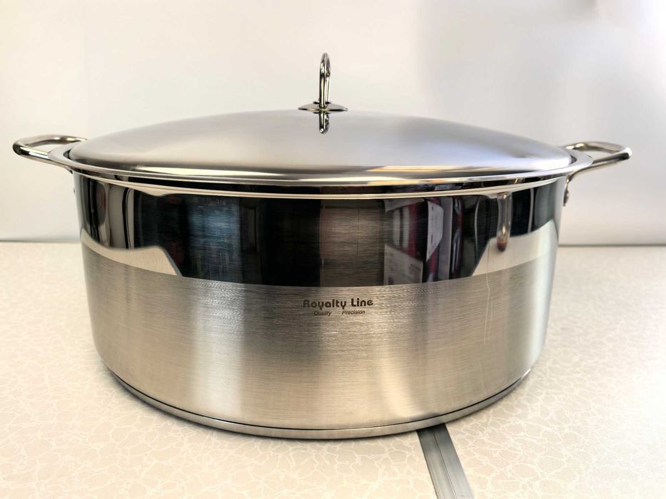 Cratita inox 40x16 cm 20 litri cu capac metal 340 lei