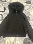 Hanorac cu blana custom Negru M