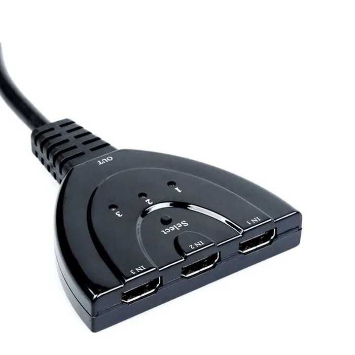 HDMI сплитер, суич (разклонител) 3 входa и 1 изход + Гаранция