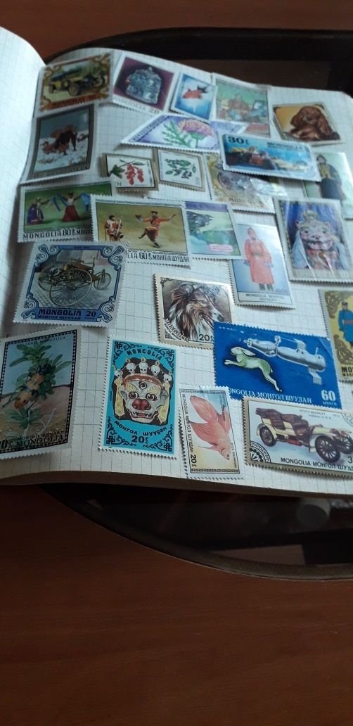 Колекция монголски марки, 460бр.