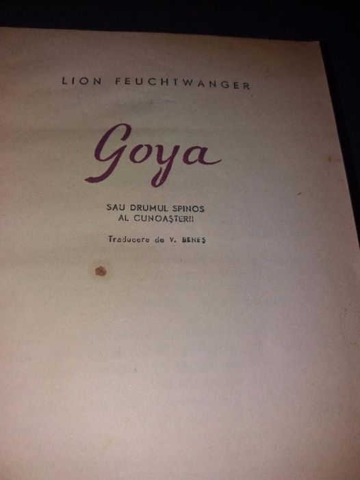 Goya/Drumul spinos al cunoasterii/'59