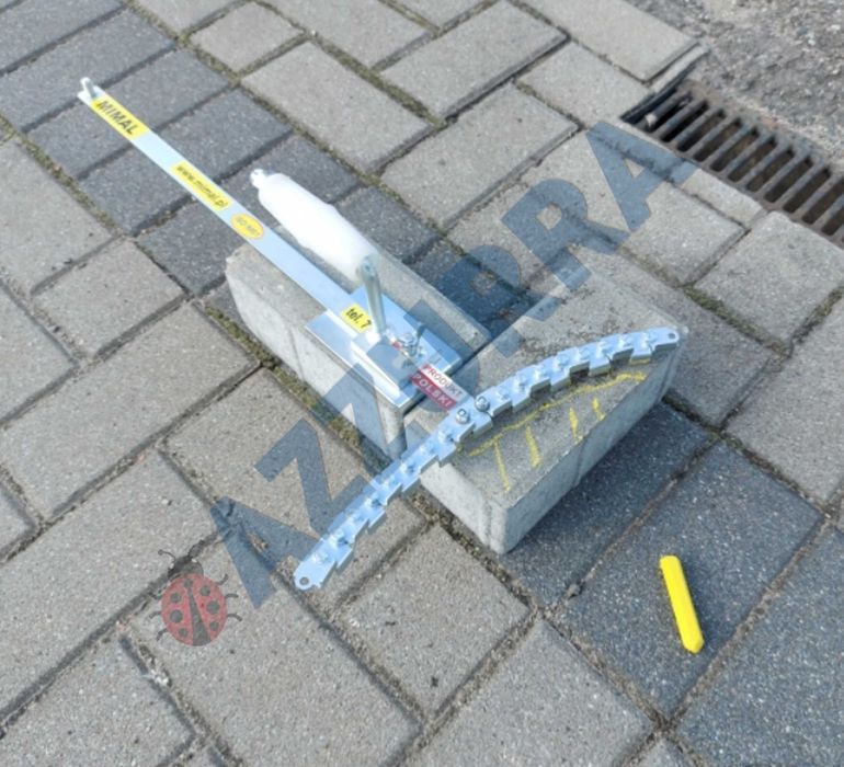 Rigla de trasat UNGHI si LUNGIME PAVELE dale cleste ciocane