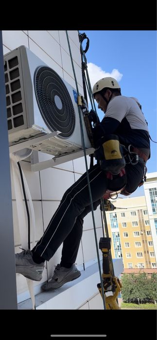 Установка кондиционера Кондиционер орнату Установка наружних блоков