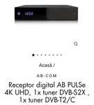Receptor digital AB PULSe 4K UHD, 1x tuner DVB-S2X , 1x tuner DVB-T2/C