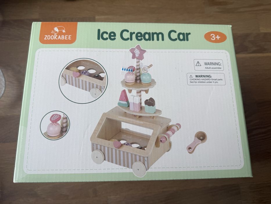 Дървена количка за сладолед