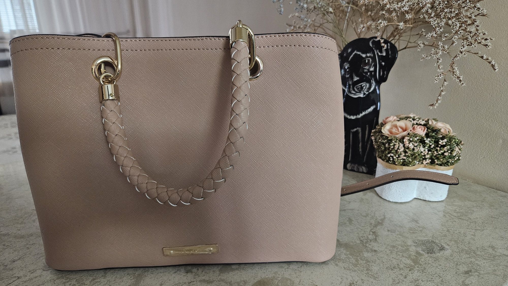 Чанта Aldo , Zara , оранжева естествена кожа , подарък Miss Sixty